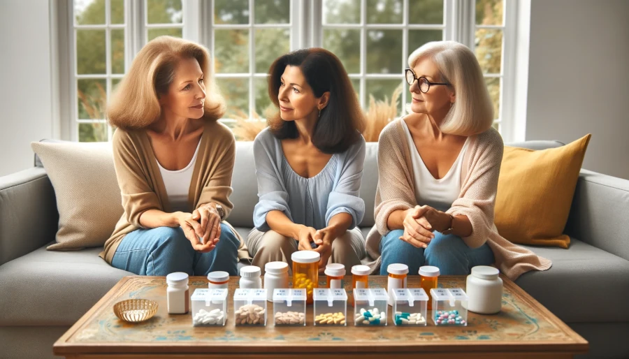 illustratie bij blog: De overgang en medicatie: navigeren door hormonale stromingen